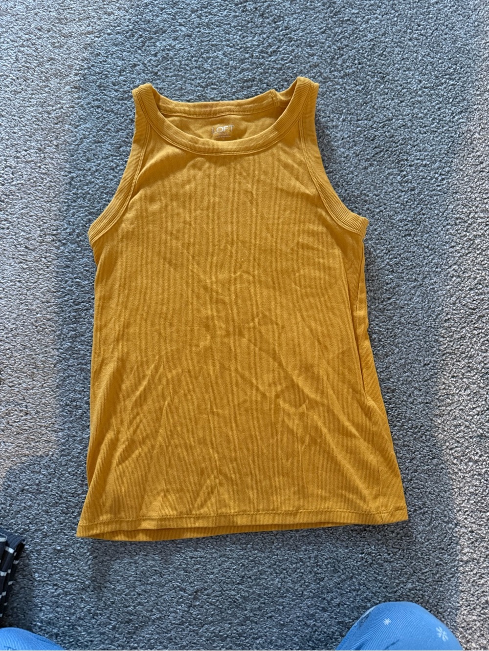 LOFT Golden Yellow Ribbed Tank